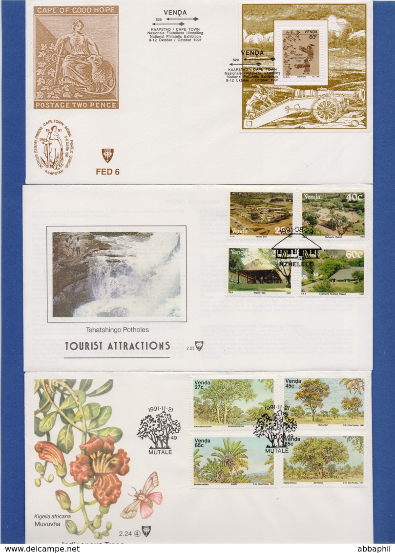 VENDA, Sammlung 57x Ersttagsbriefe, FDC's 1981-1991 (19 Photos)