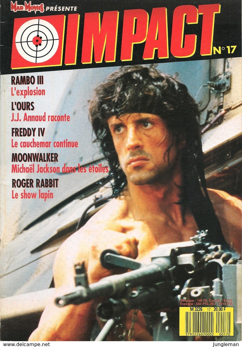 Mad Movies Présente Impact N° 17 - Rambo 3, Freddy 4, Michaël Jackson, Roger Rabbit, Traci Lords - Oct 1988 - BE - Kino/Fernsehen