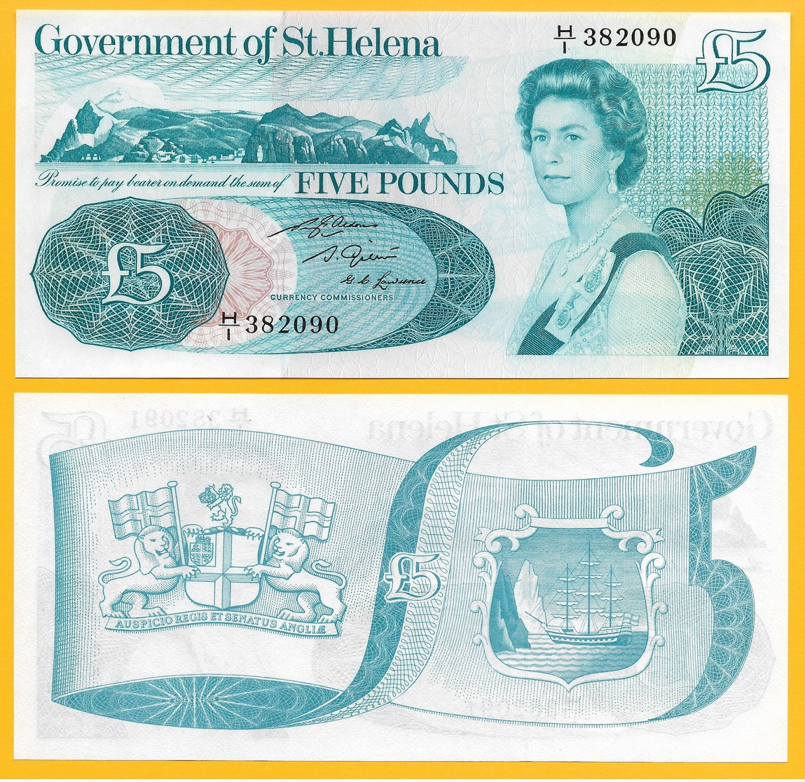 St Helena 5 Pounds P-7b 1981 UNC - Saint Helena Island