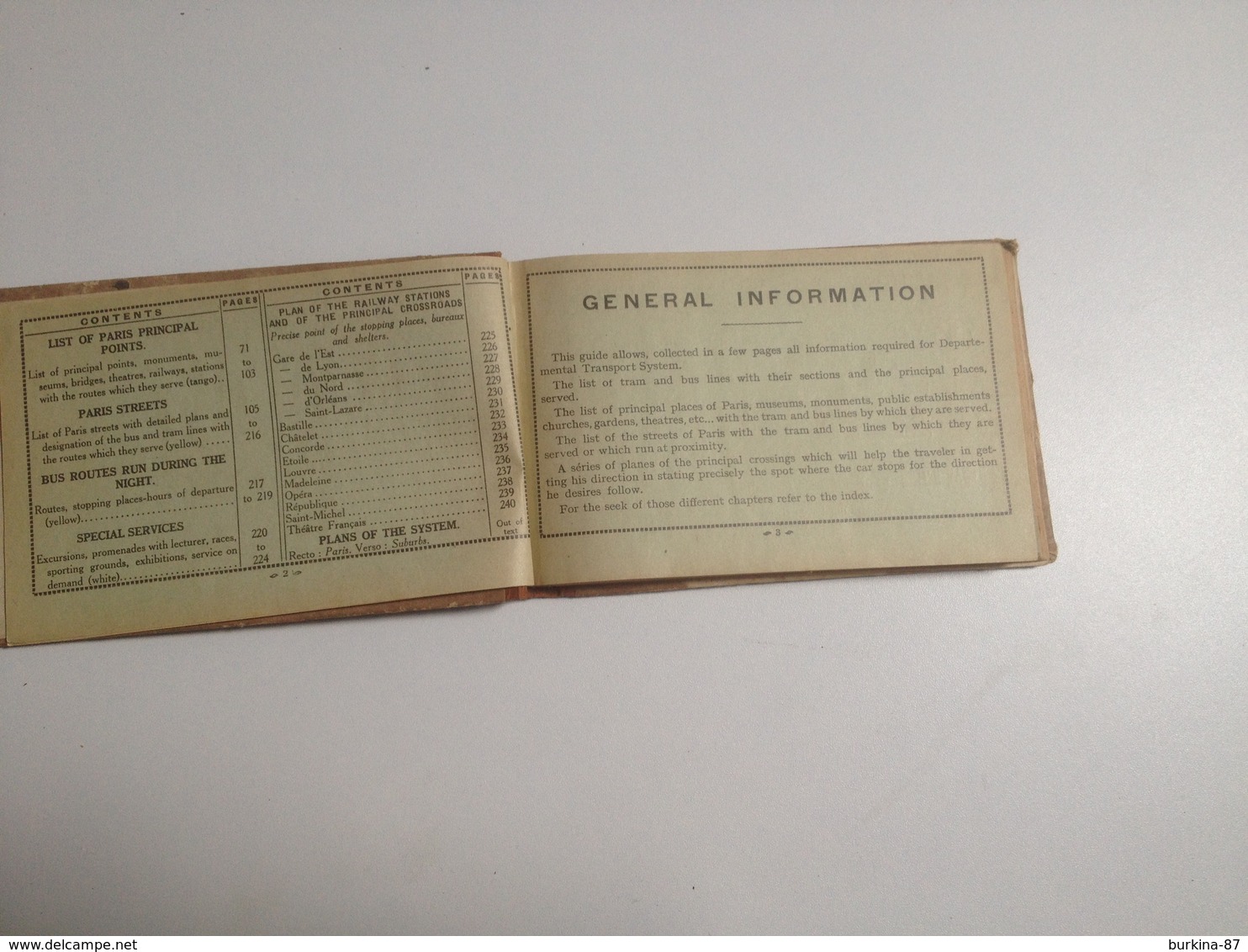 Guide Officiel Des Autobus ,Tramways Bateaux , Vers 1925, Société Des Transports En Commun De La Région Parisienne - Europe