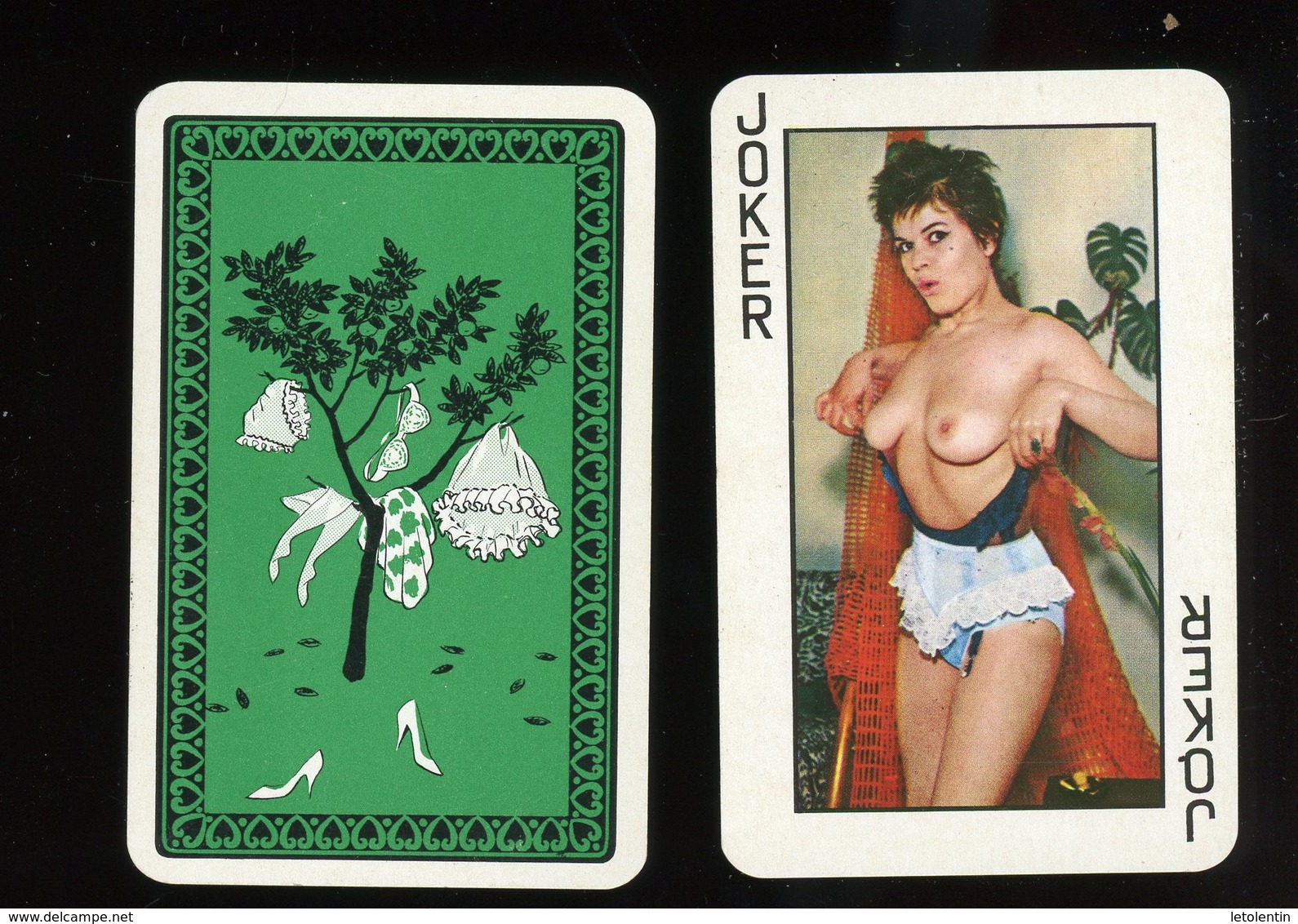 PIN-UP, ANNÉE 1960/70 SUR CARTE À JOUER "JOKER"   NU  FEMININ, SEXY - Cartes à Jouer Classiques