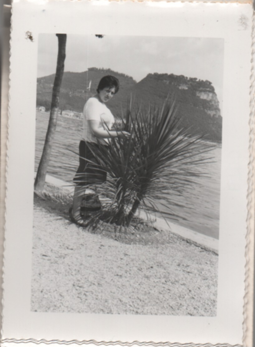 Fotografia Cm. 12,8 X 9,1 Con Immagine Del Lago Di Garda (forse Bardolino O Desenzano). Anno 1962 - Luoghi