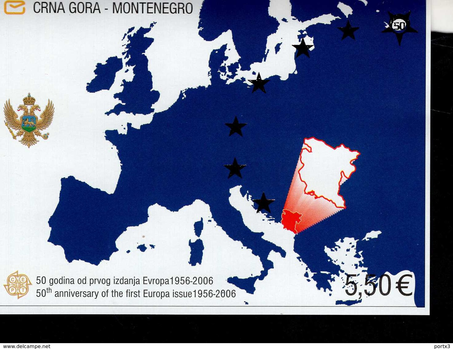 CEPT 50 Jahre Europamarken Montenegro Block 3 MNH ** Postfrisch - Montenegro