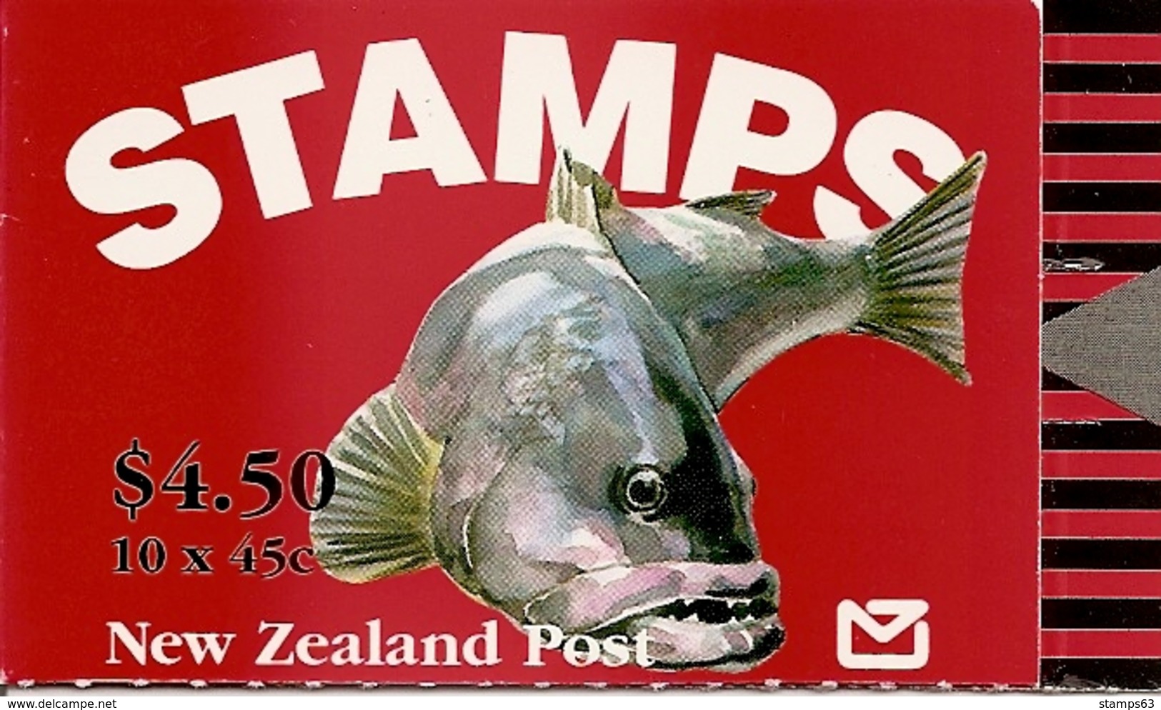 NEW ZEALAND, 1995, Booklet 65,  $ 4.50, Fish - Booklets