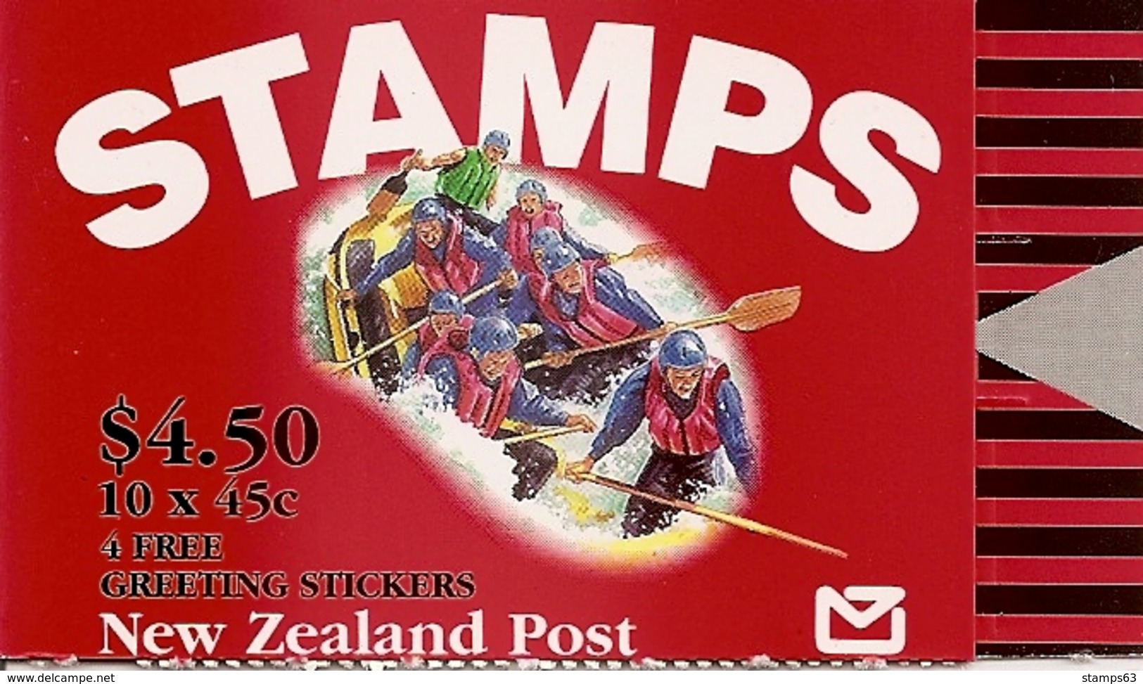 NEW ZEALAND, 1994, Booklet 68a/68ba, Rafting, Two Booklets: Normal + Hang-sell, Reprint - Booklets