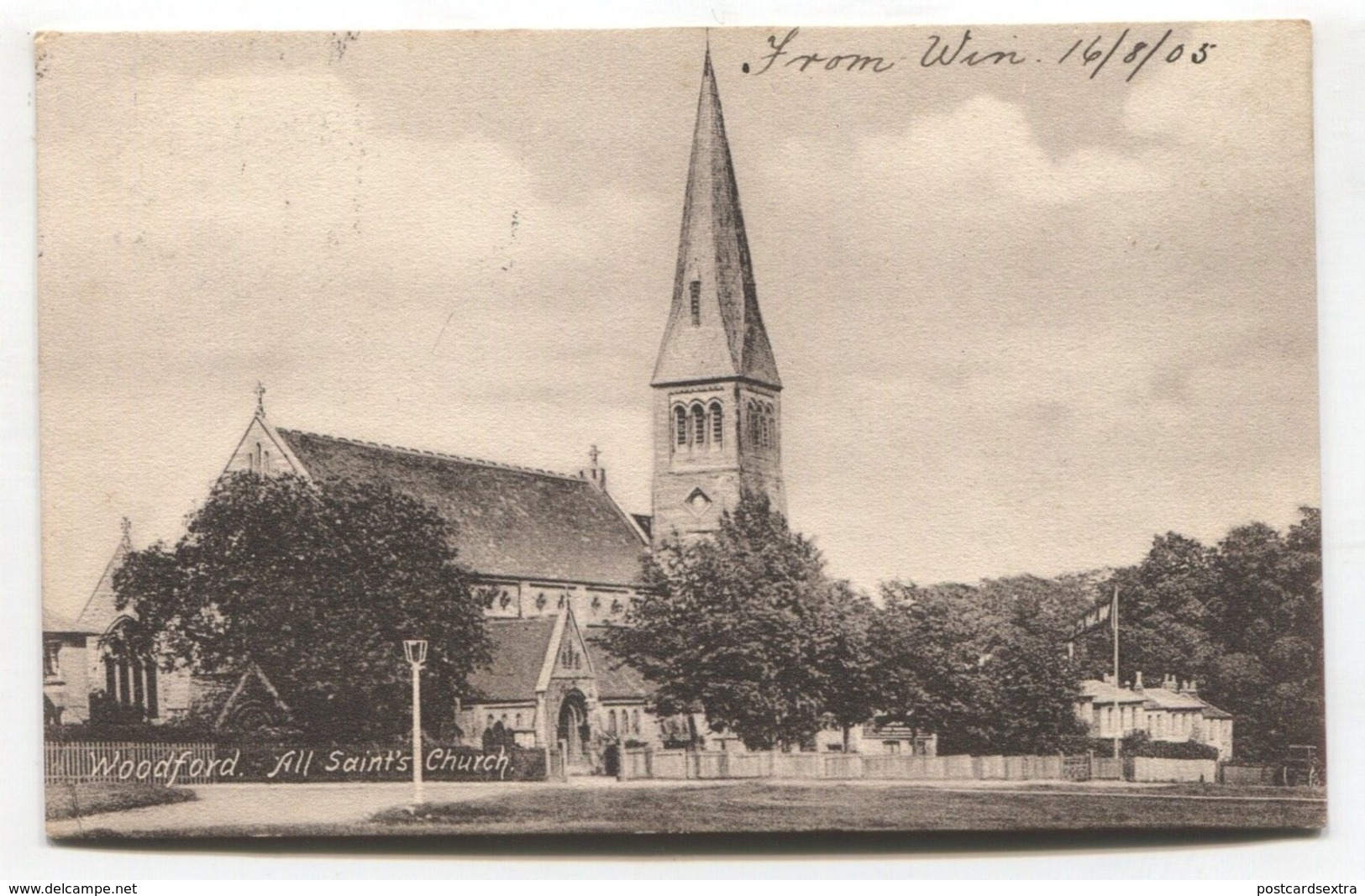 Woodford, London Suburbs - All Saints Church - 1905 Used Postcard - London Suburbs