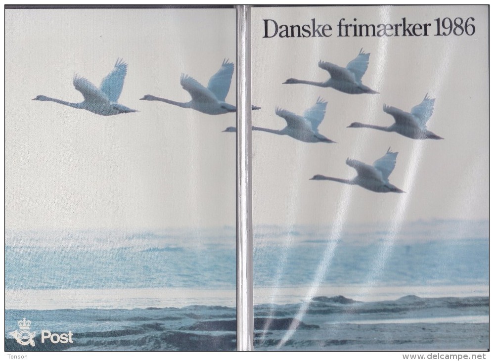 Denmark, 1986 Yearset, Mint In Folder With 2 Rare Hafnia Miniature Sheets, 5 Scans. - Full Years