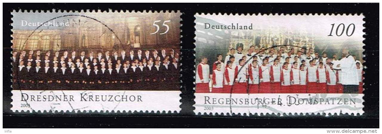 Bund 2003, Michel# 2319 - 2320 O EM Aus Block 61 - Gebraucht