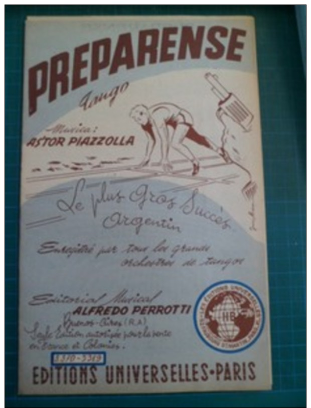 Partition: Preparense,tango De Astor PIAZZOLLA/ Flor,tango Malambo De Ricardo VALEZ - Autres & Non Classés