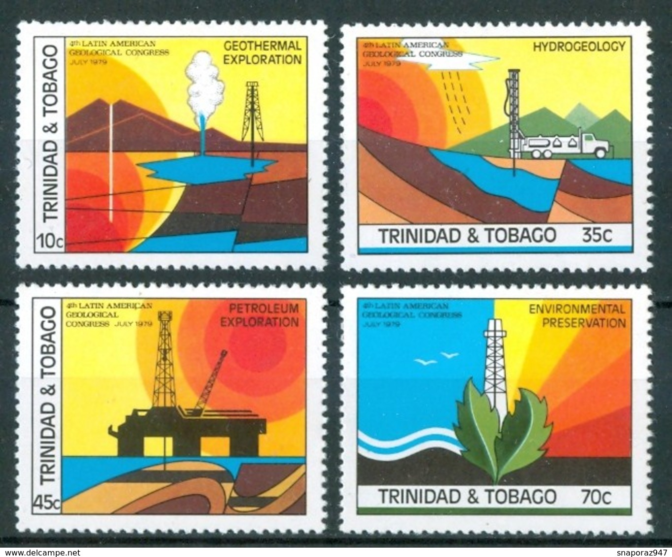 1979 Trinidad & Tobago Geologia Gèology Geologie Petrolio Petroleum MNH** Ab5 - Other & Unclassified