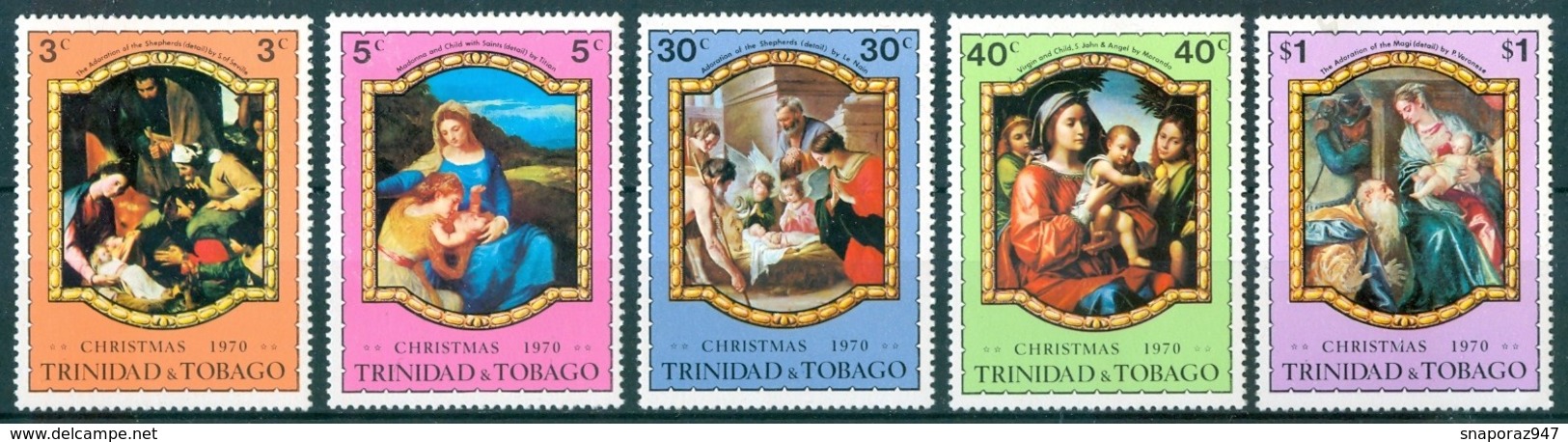 1970 Trinidad & Tobago Christmas Paintings MNH** Ab6 - Natale