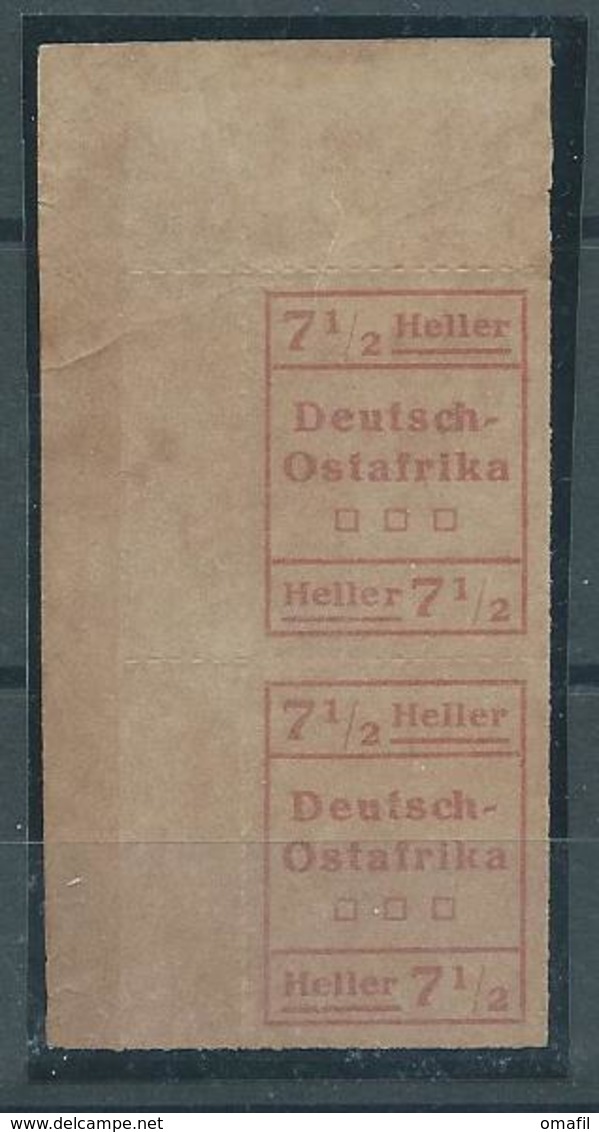 Duits - Oost - Afrika 1916  Michel  Type IV/II In Paar - Hoekstuk - Deutsch-Ostafrika