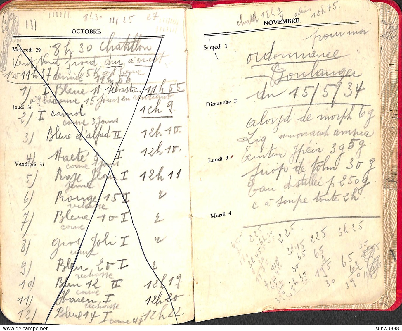 Carnet Du Fermier Belge 1930 (annoté De Vente/achat Pigeons....) - Autres & Non Classés