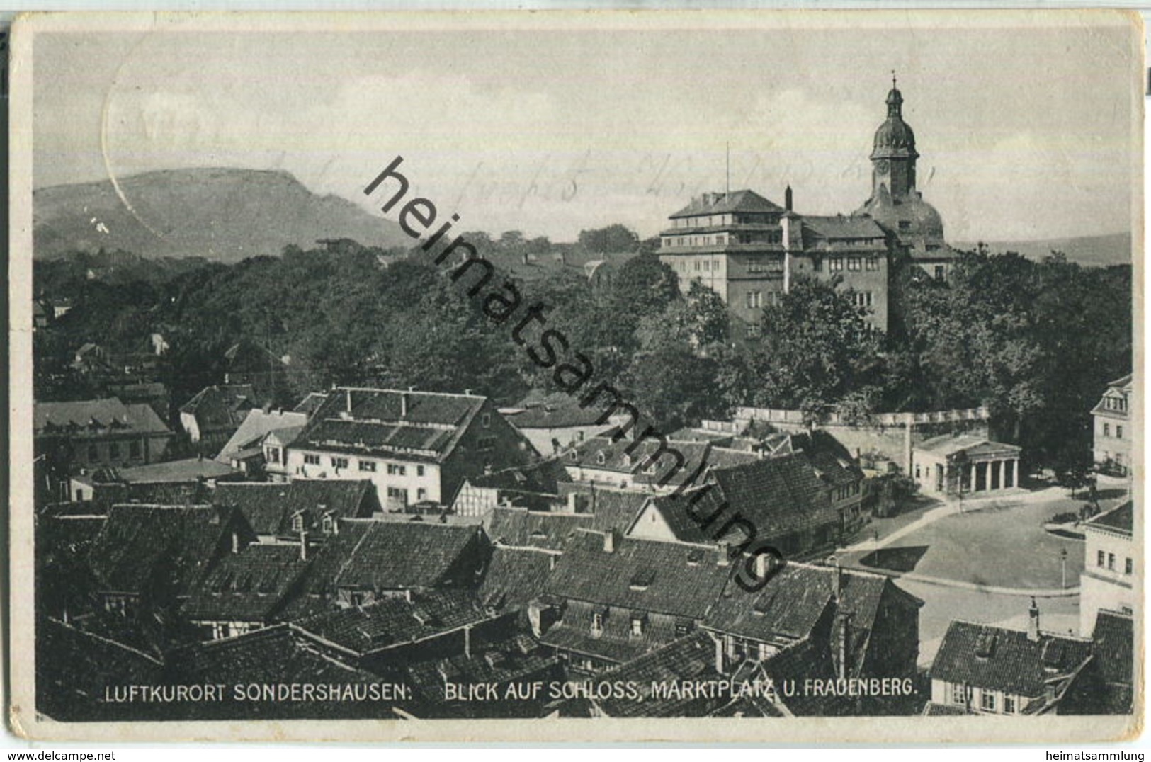 Sondershausen - Blick Auf Schloss Marktplatz Und Frauenberg - Verlag Wilhelm Sander Sondershausen - Sondershausen