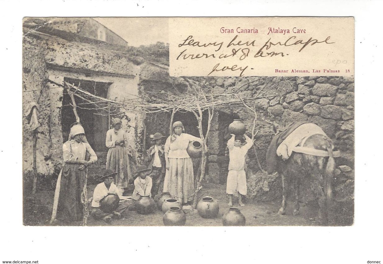 CACHET SOUTHAMPTON Sur Tp Espagne  Espana  Alphonse XIII  Cp Gran Canaria  Atalaya Cave 1903 - Postmark Collection