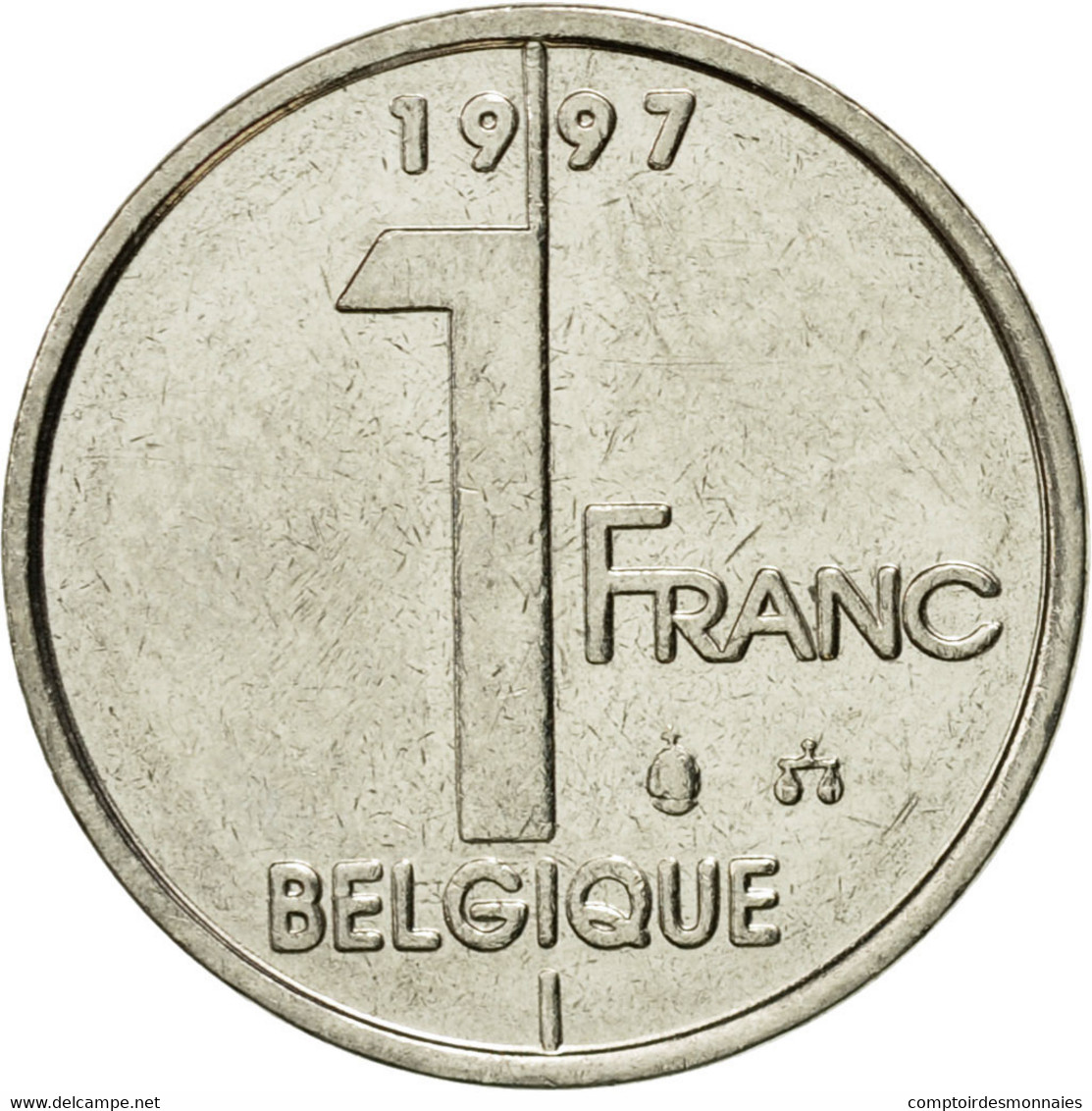 Monnaie, Belgique, Albert II, Franc, 1997, Bruxelles, TTB, Nickel Plated Iron - 1 Franc