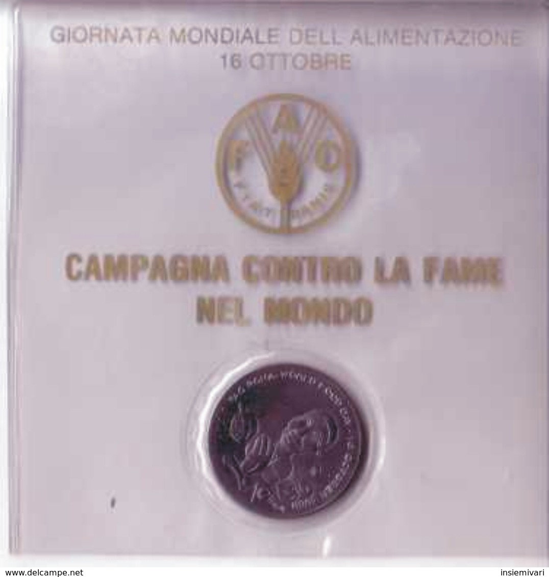 FAO ROMA 1989 MEDAGLIA CIPOLLA - Non Classificati