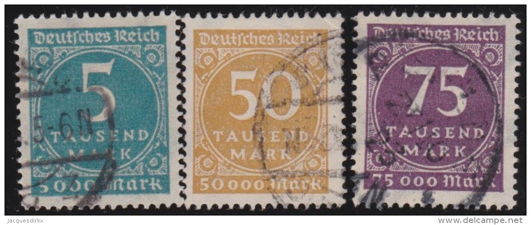 Deutsches  Reich    .   Michel    .     274/276      .         O             .       Gebraucht - Gebraucht