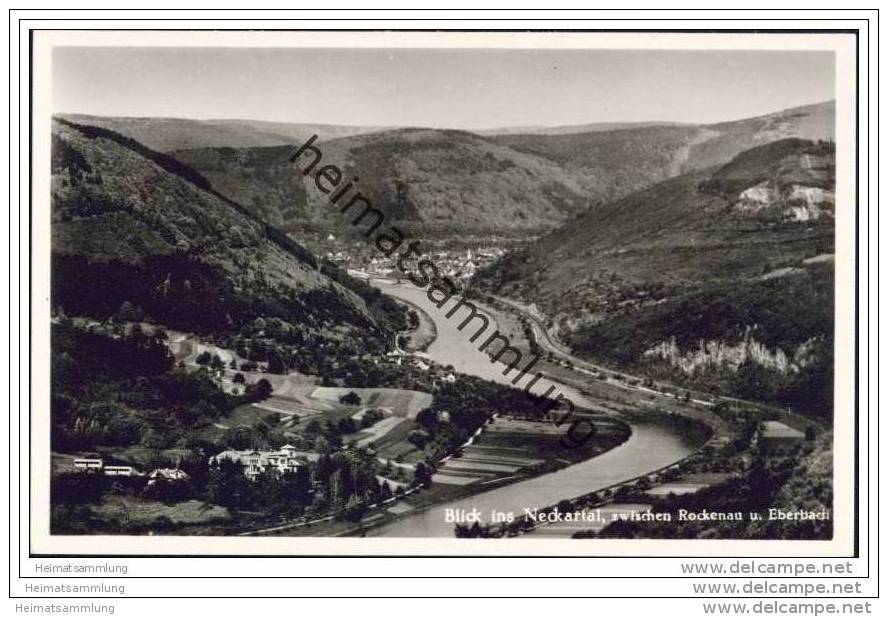 Blick Ins Neckartal Zwischen Rockenau Und Eberbach - Foto-AK 50er Jahre - Eberbach