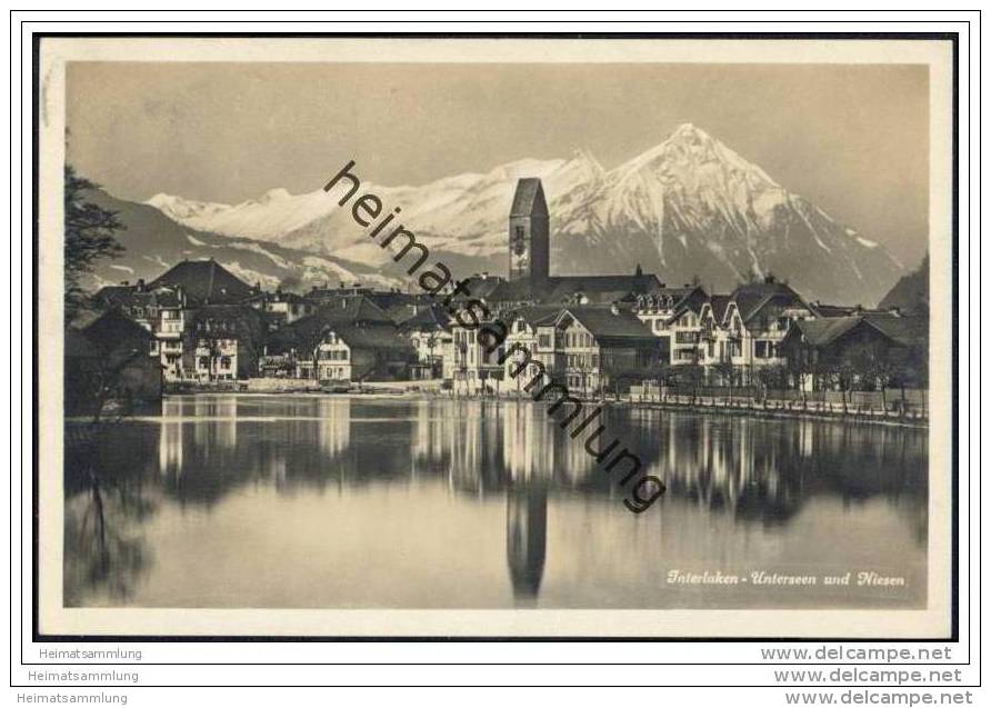 Interlaken - Unterseen Und Niesen - Foto-AK - Unterseen