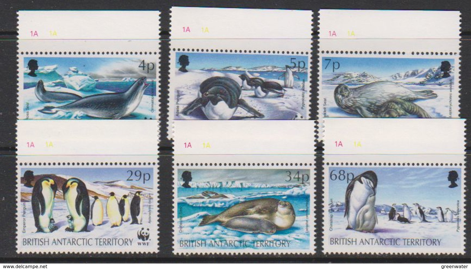 British Antarctic Territory 1992 WWF Seals And Penguins 6v (+margin) ** Mnh (39721E) - Ongebruikt