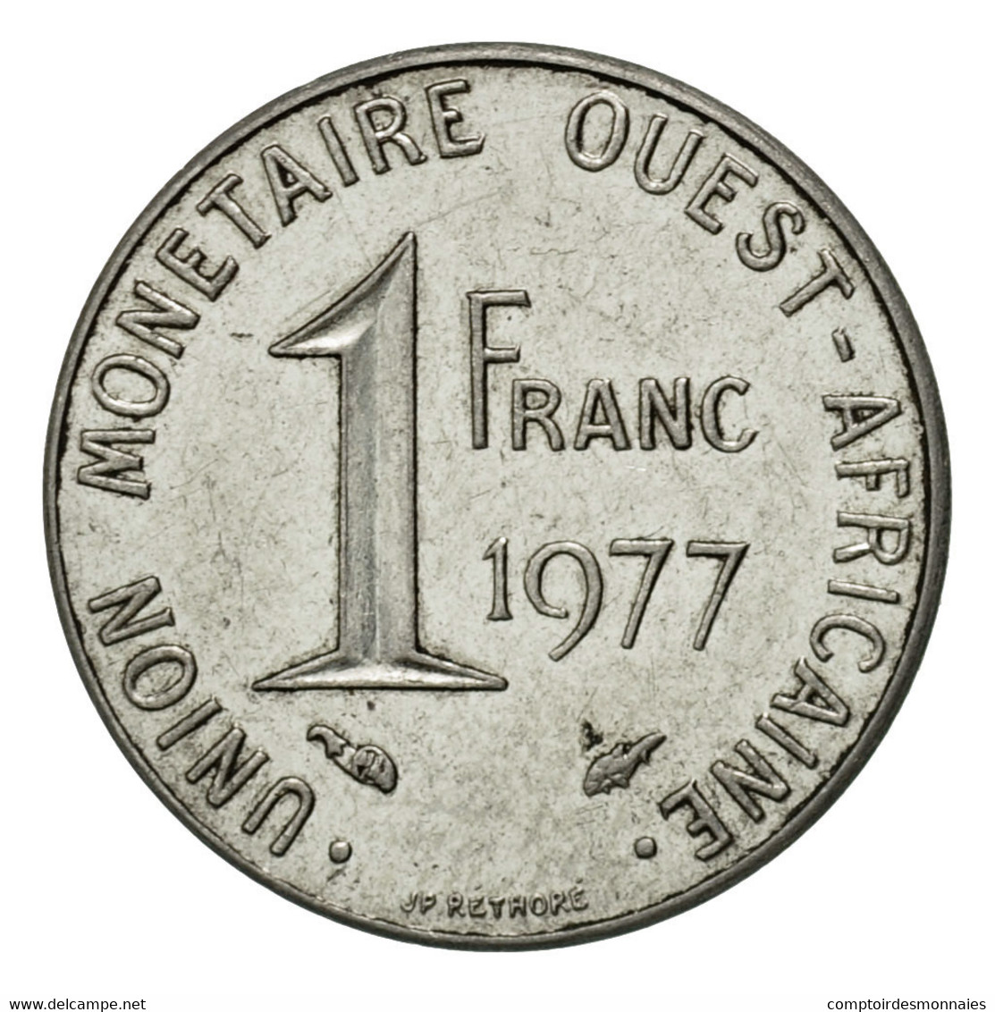 Monnaie, West African States, Franc, 1977, Paris, TTB, Steel, KM:8 - Costa De Marfil