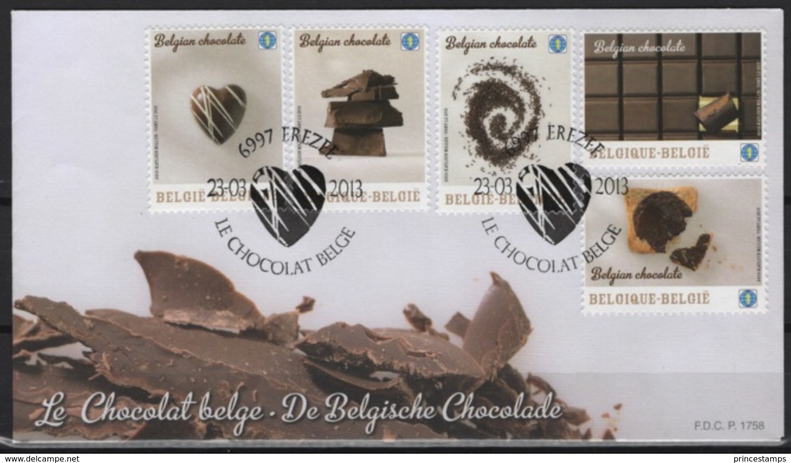 Belgique (2013)  - FDC -  /  Chocolate - Cacao - Cocoa - Chocolat - Unusual SCENTED - Altri & Non Classificati