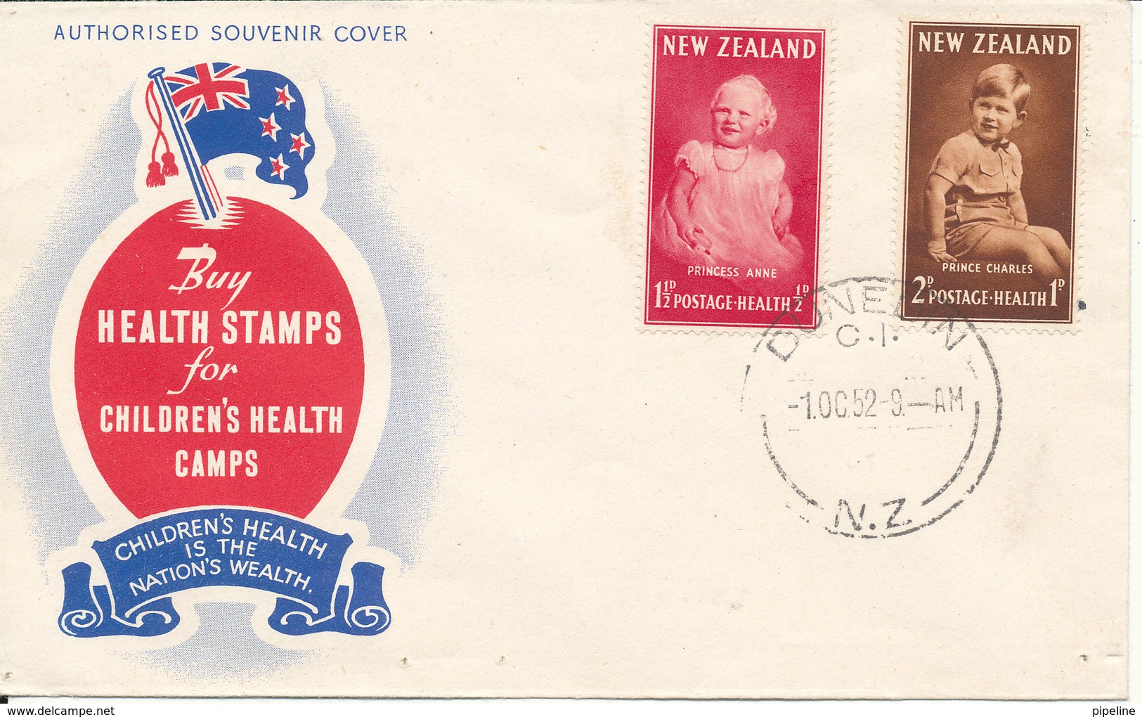 New Zealand FDC Health Stamps 1-10-1952 Complete Set With Cachet - FDC
