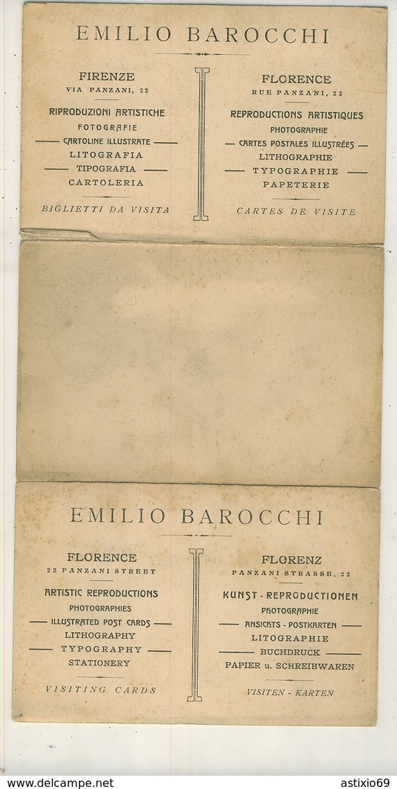 FIRENZE EMILIO BAROCCHI VIA PANTANI CARTOLINE TIPOGRAFIA LITOGRAFIA - Negozi