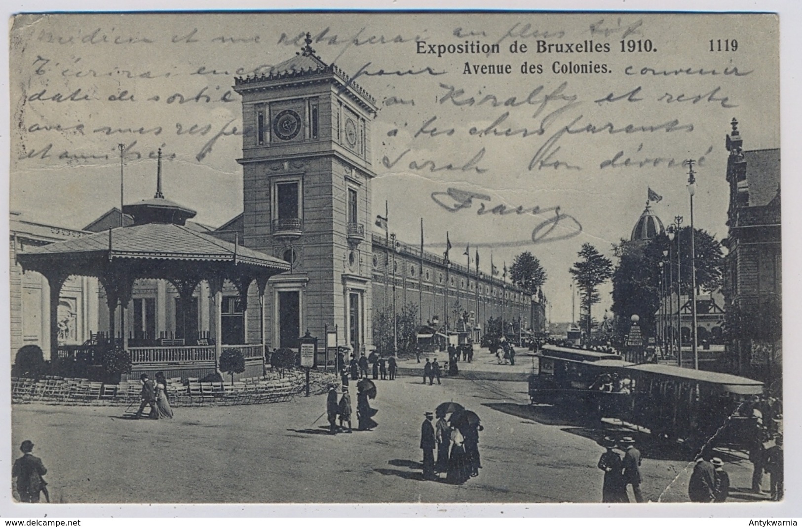 Exposition Universelle De Bruxelles 1910 Avenue Des COLONIES 1910y. Tram Straßenbahn E602 - Bruxelles-ville