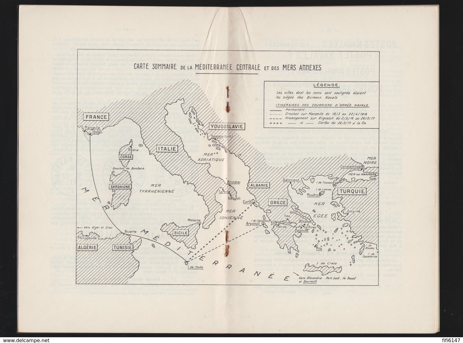 FRANCE -- LA POSTE NAVALE EN 1914-1918 -- DE MICHEL PARLANGE --L'ECHO DE LA TIMBROLOGIE 1955/56 -- BON ETAT -- - Autres & Non Classés