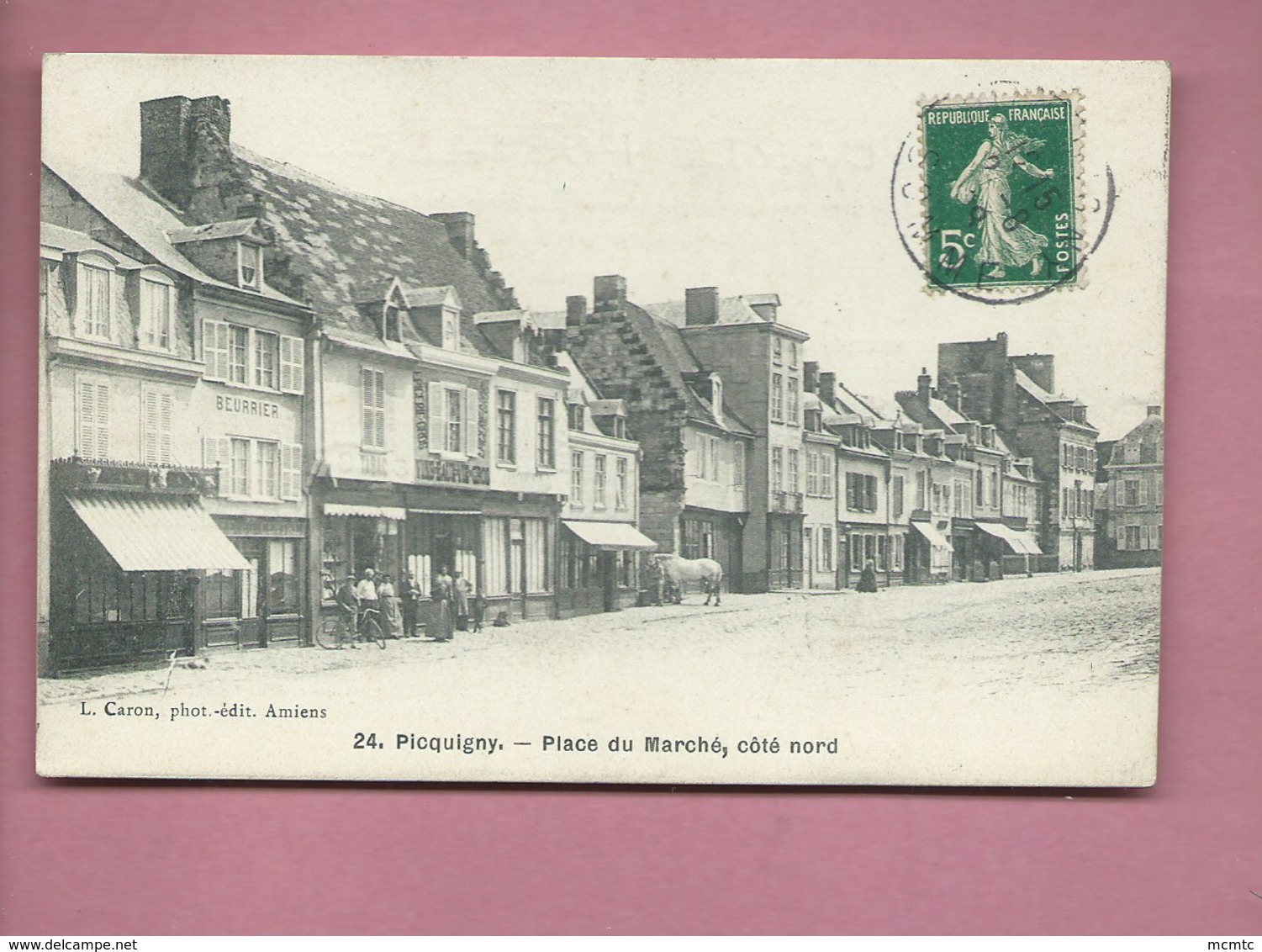 CPA  -  Picquigny  - Place Du Marché , Côté Nord - Picquigny