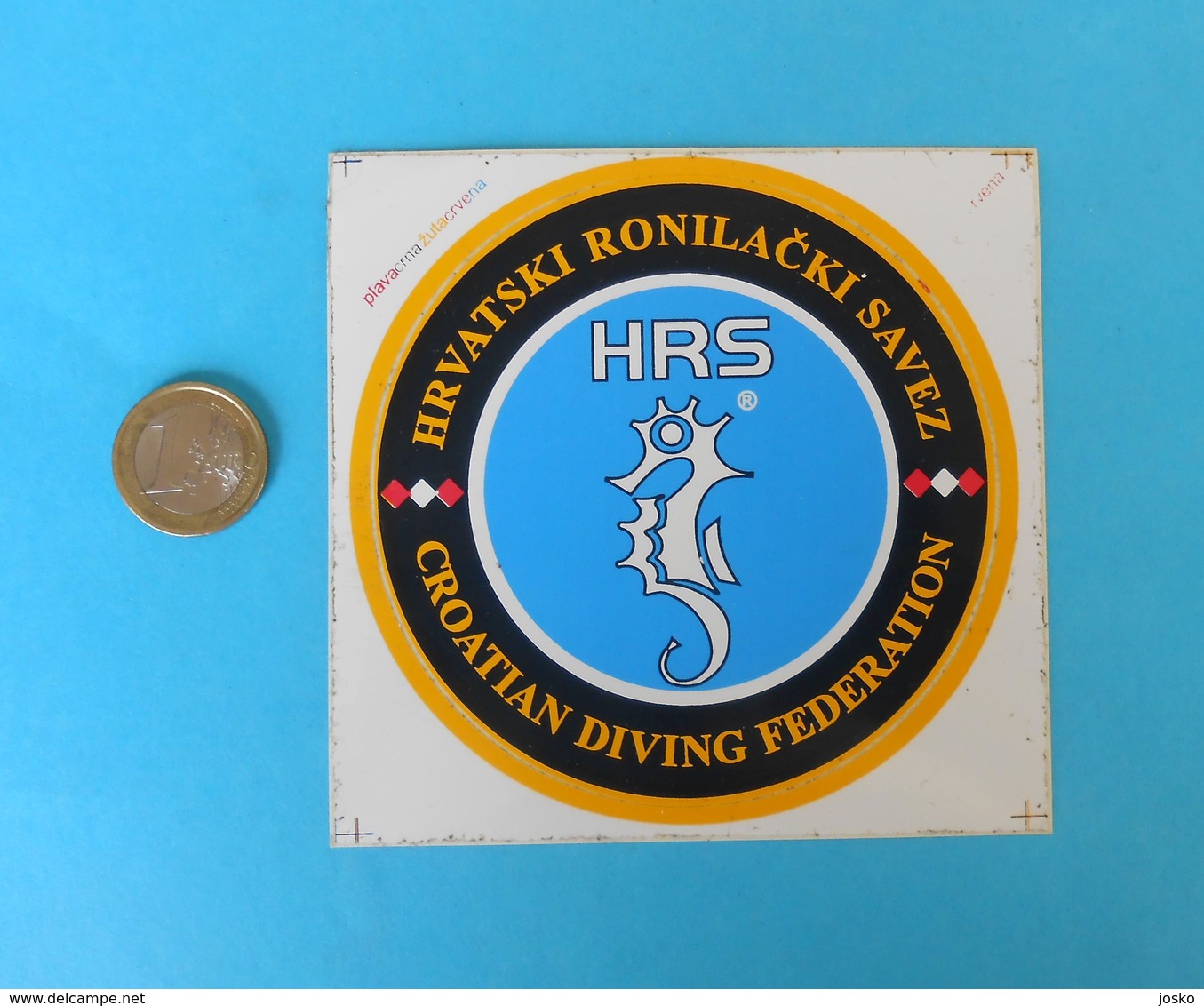 CROATIAN DIVING FEDERATION - Vintage Sticker * Scuba Dive Diver Divers Plongee Tauchen Immersione Duiken * Autocollant - Plongée