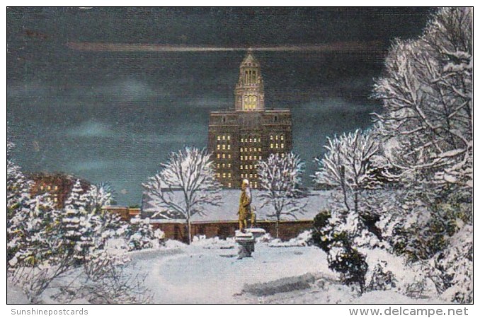 Minnesota Rochester Mayo Clinic At Night 1951 - Rochester