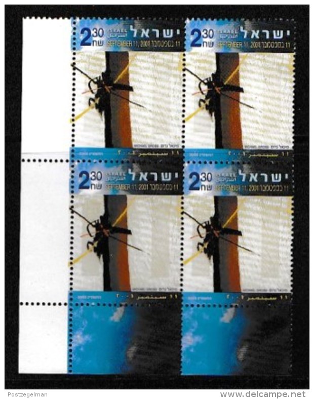 ISRAEL, 2003, Mint Never Hinged Stamp(s) In Blocks, Michel Gross, M1721,  Scan X852, With Tab(s) - Unused Stamps (with Tabs)