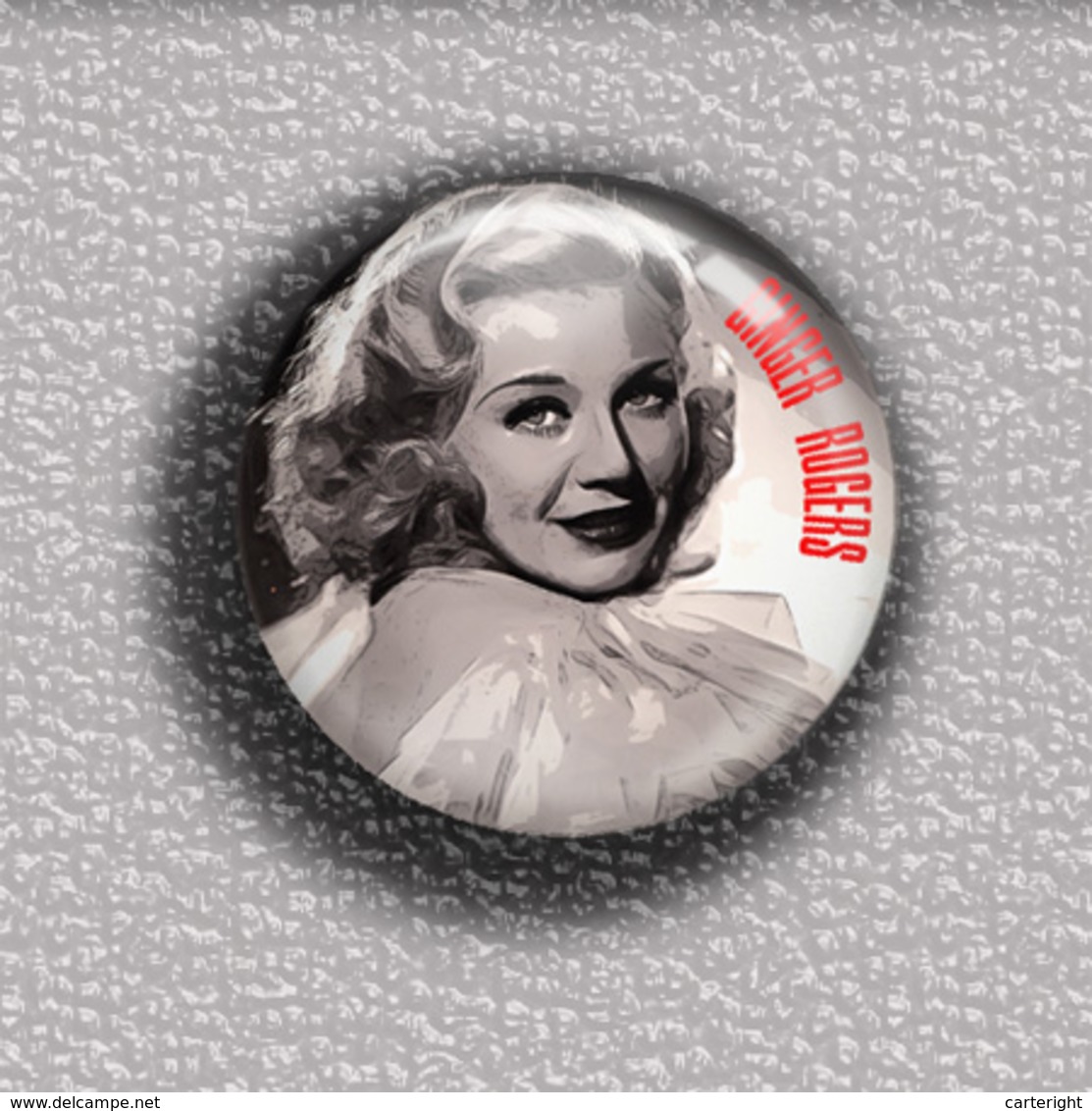 Ginger Rogers Movie Film Fan ART BADGE BUTTON PIN SET 1  (1inch/25mm Diameter) 35 DIFF - Kino