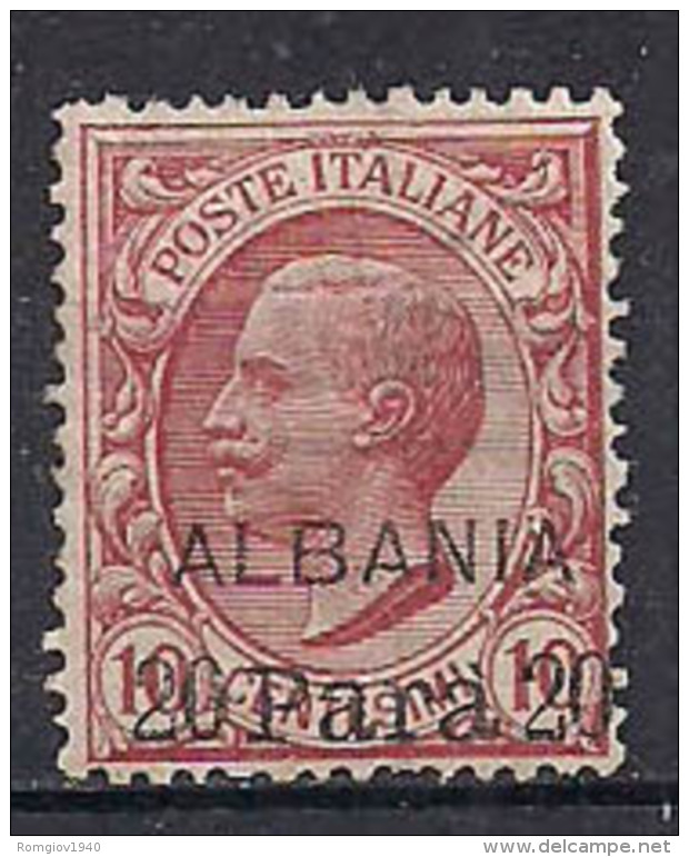 REGNO D'ITALIA 1907 EMISSIONI PER L'ALBANIA SASS. 8 MLH VF - Albania