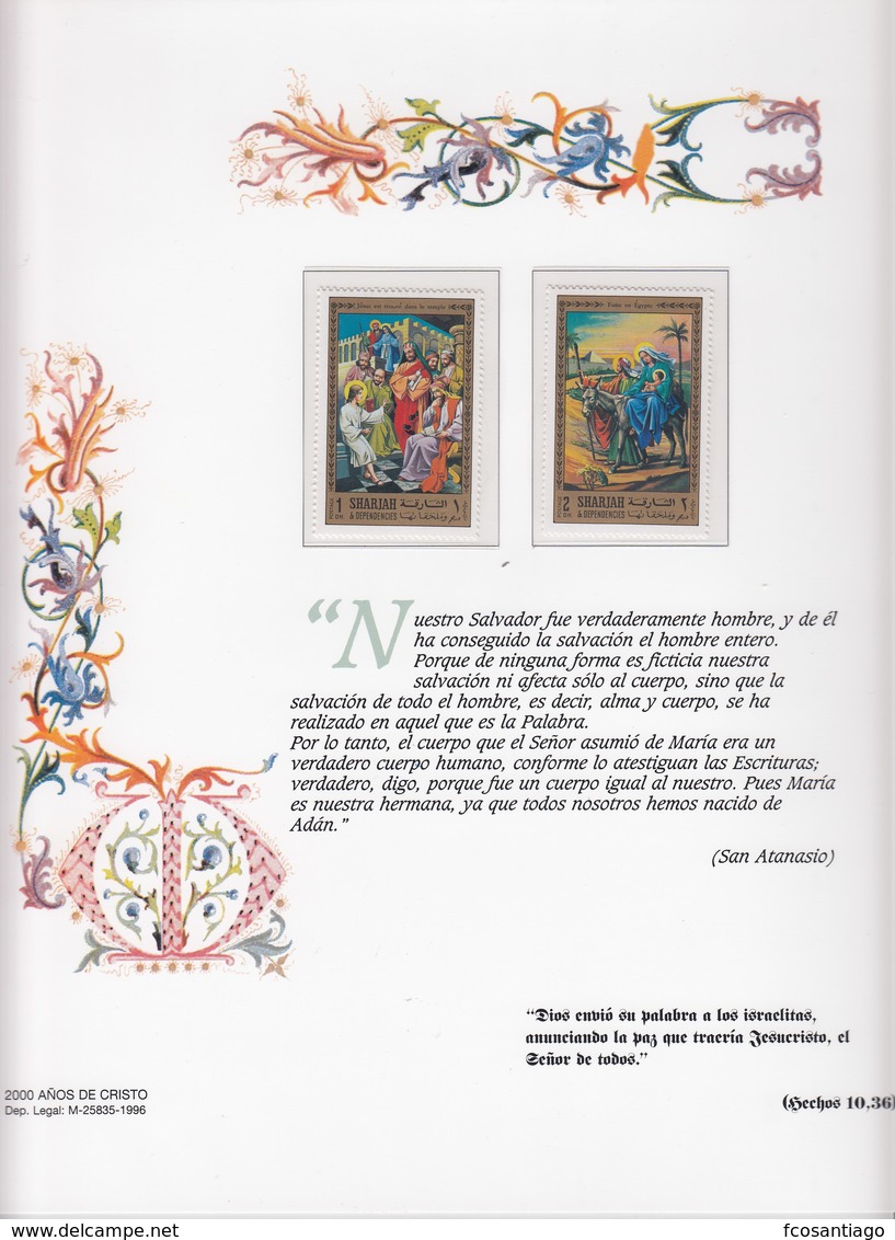 2000 AÑOS DE CRISTO - Una colección de sellos en base al Cristianismo