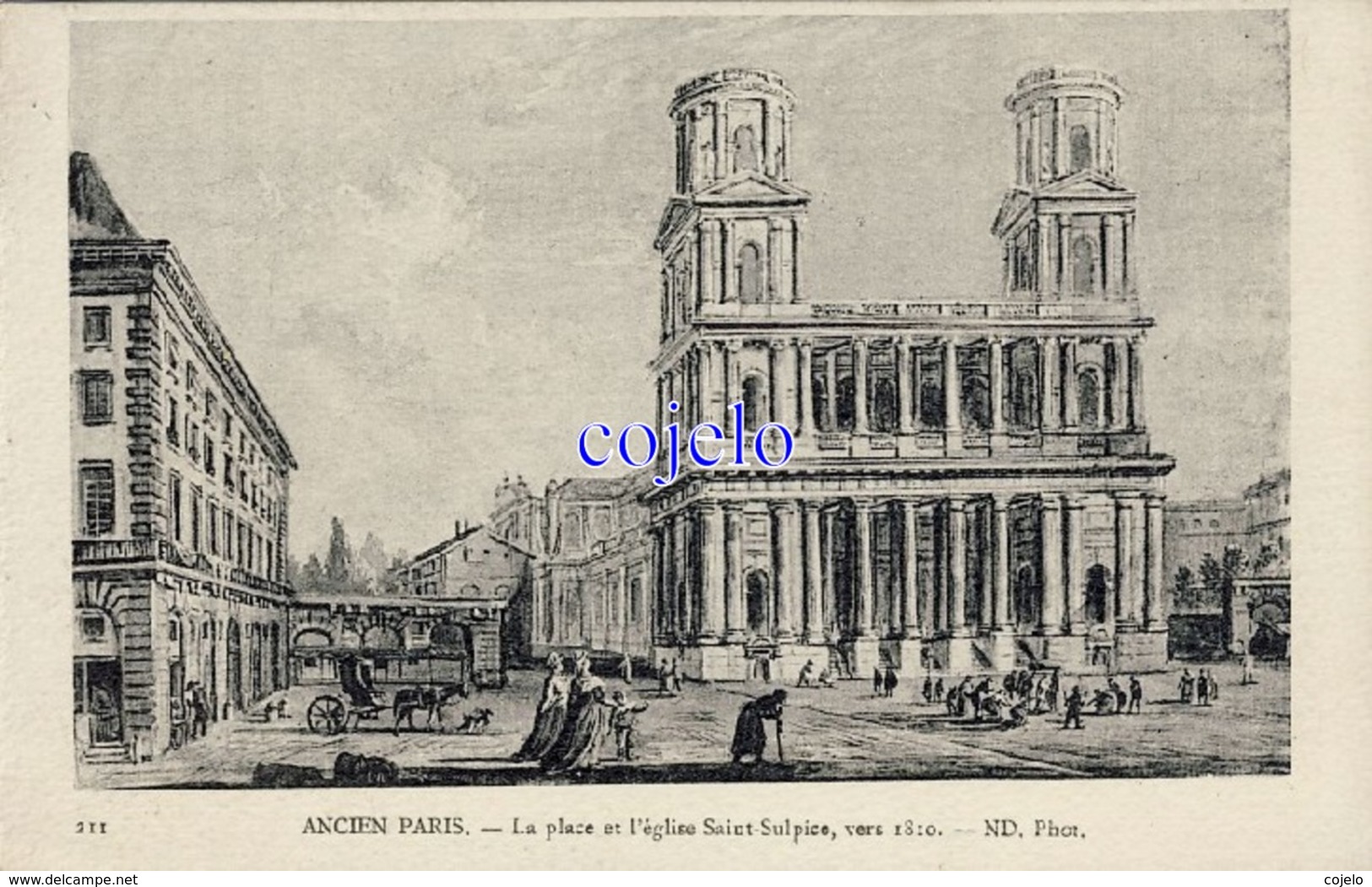 75 - Ancien Paris - La Place Et L'église Saint-Sulpice, Vers 1810 - Lotti, Serie, Collezioni