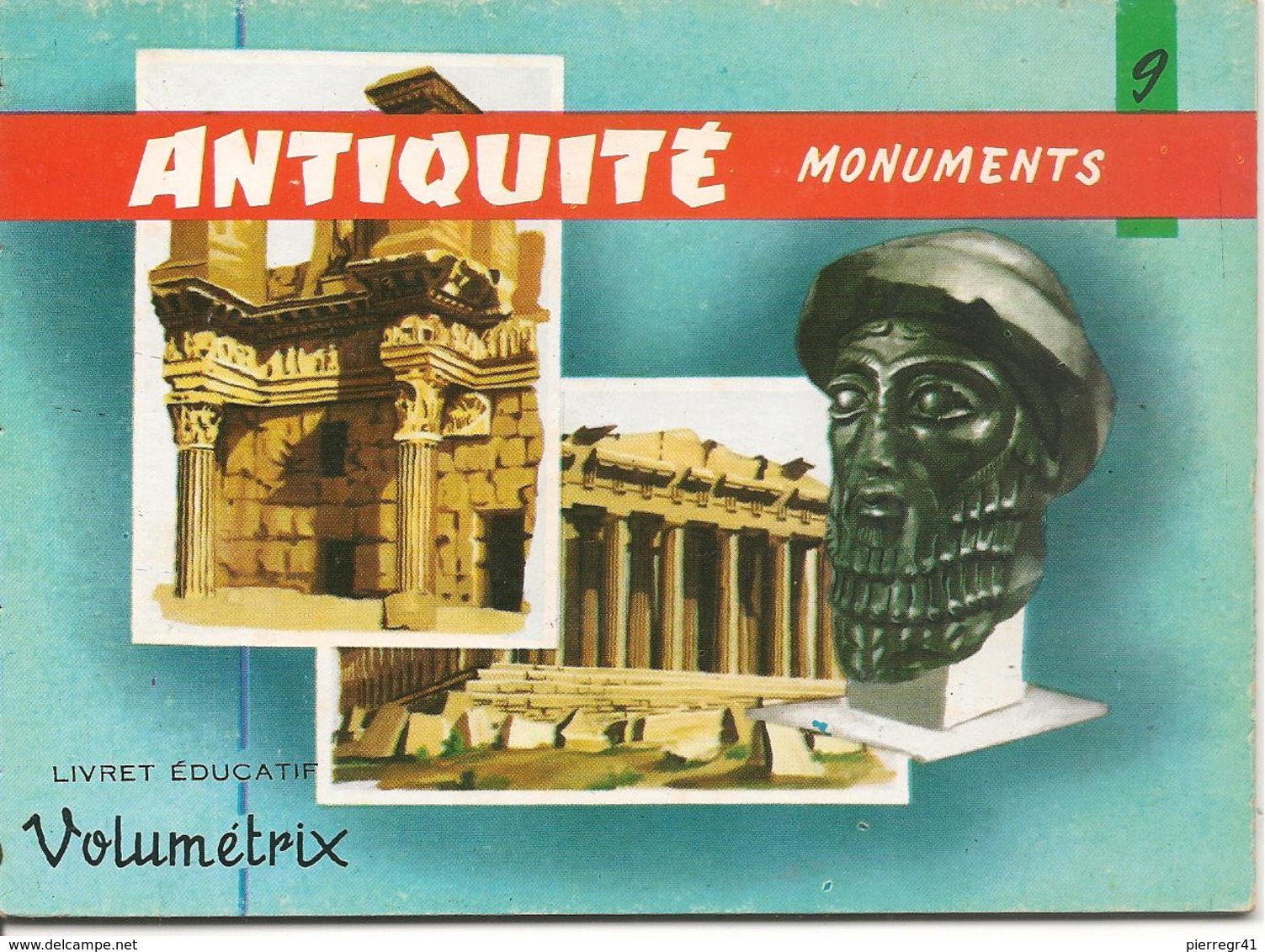 LIVRET EDUCATIF-VOLUMETRIX-1955-N°9-ANTIQUITE-MONUMENTS-48 Planches Relié-NEUF-Ft 15,5x 11,5 Cm TBE - Fichas Didácticas