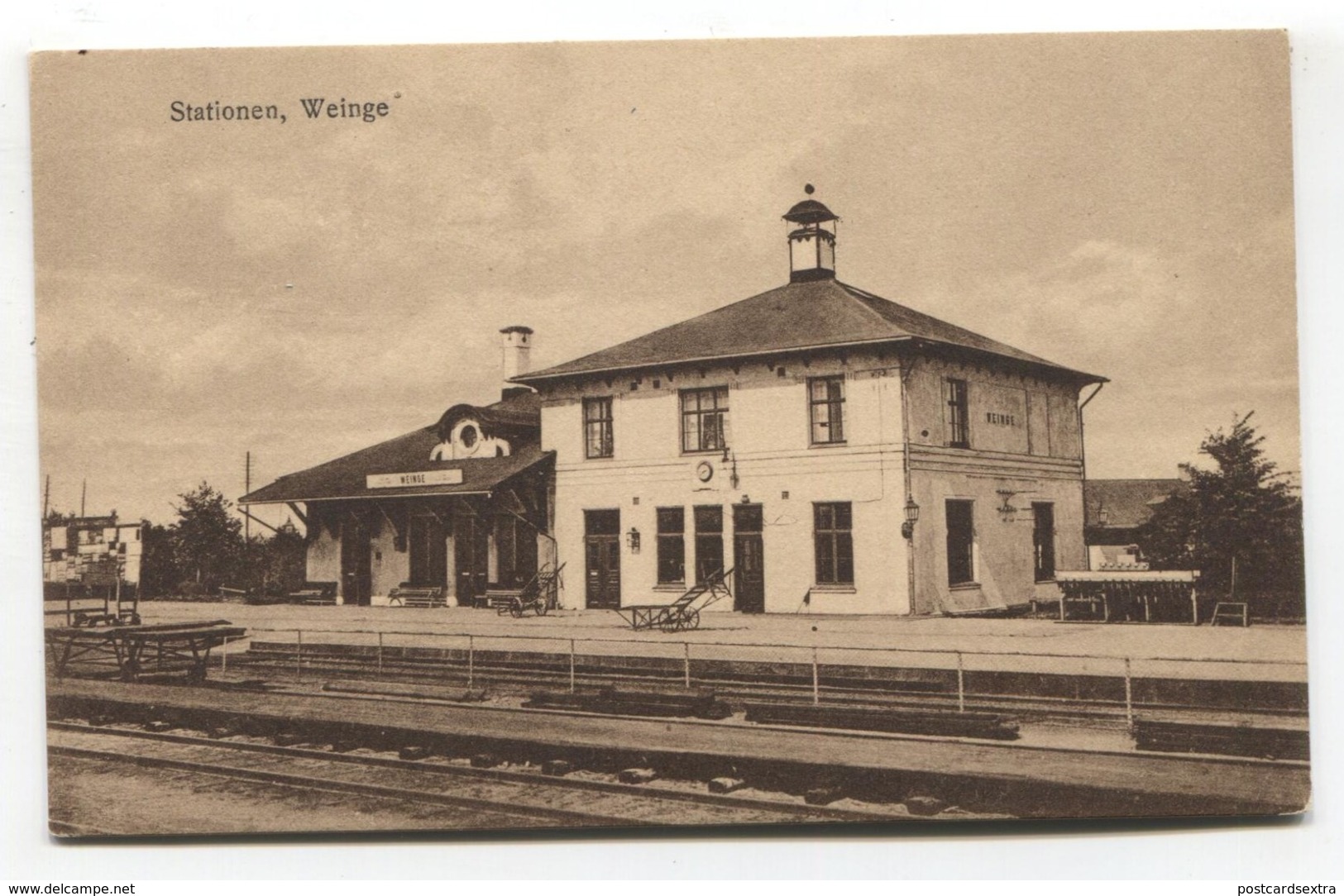 Veinge / Weinge - Järnvägsstation, Stationen, Railway Station - Old Sweden Postcard - Zweden