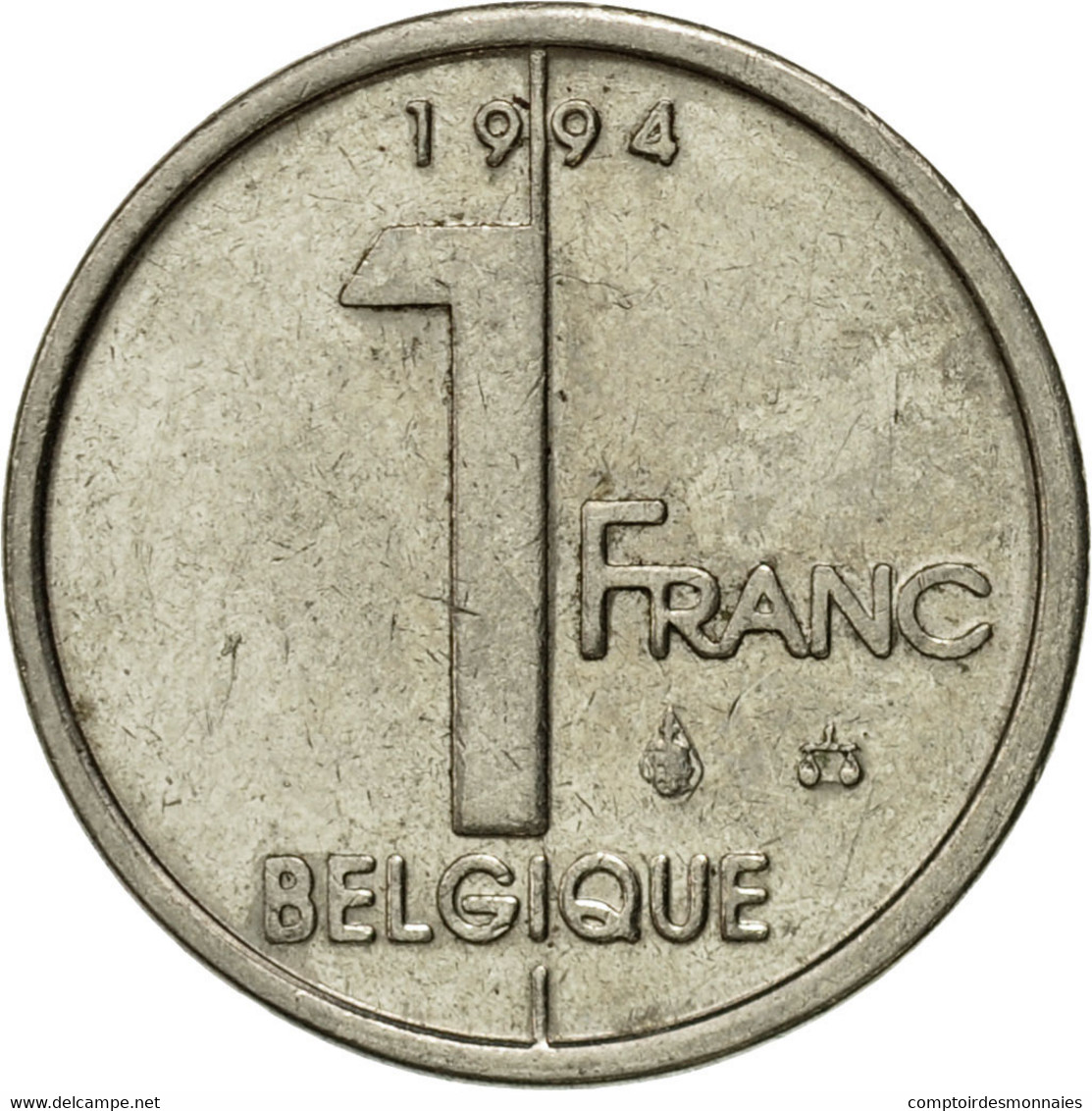 Monnaie, Belgique, Albert II, Franc, 1994, Bruxelles, TTB, Nickel Plated Iron - 1 Frank