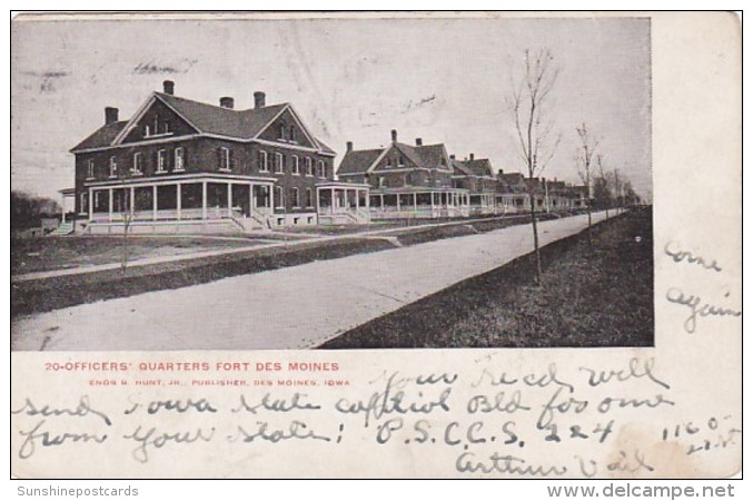 Iowa Des Moines Officers Quarters Fort Des Moines 1906 - Des Moines