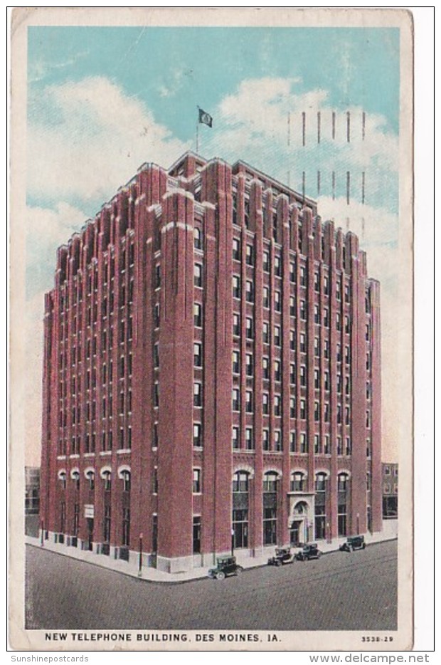 Iowa Des Moines New Telephone Building 1935 Curteich - Des Moines
