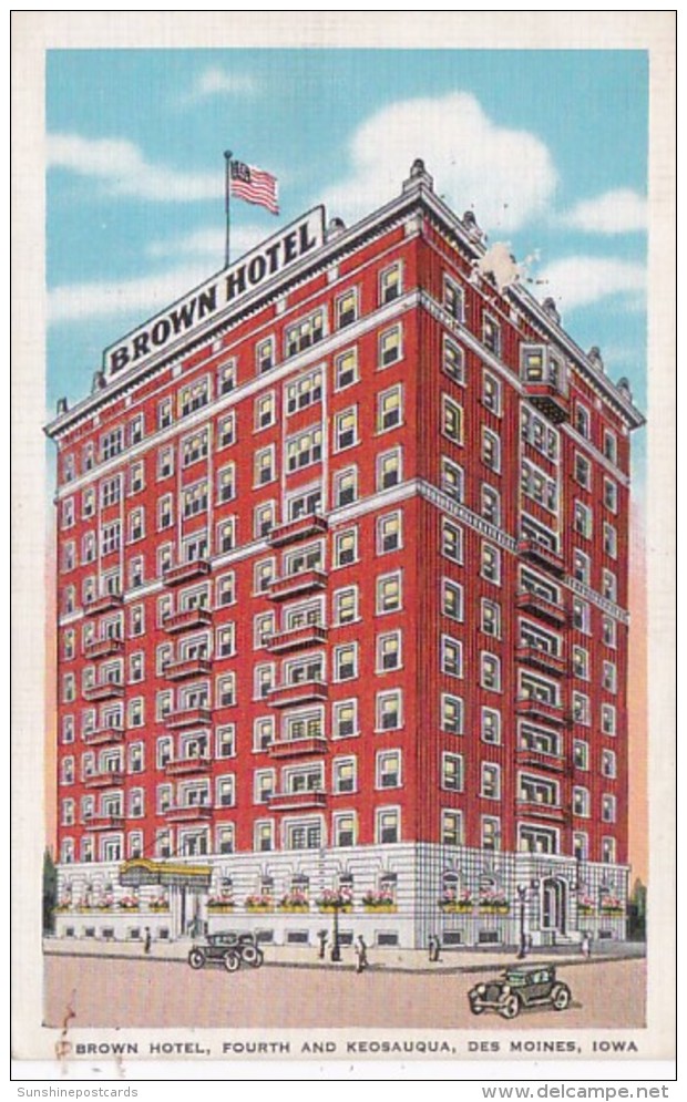 Iowa Des Moines The Brown Hotel 1943 - Des Moines