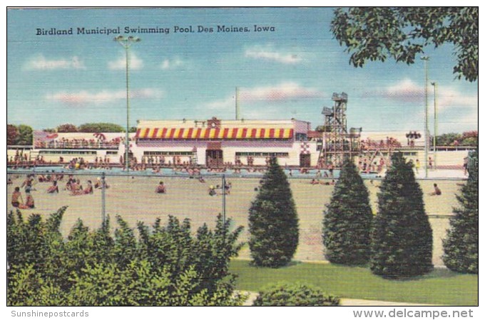 Iowa Des Moines Birdland Municipal Swimming Pool 1939 - Des Moines