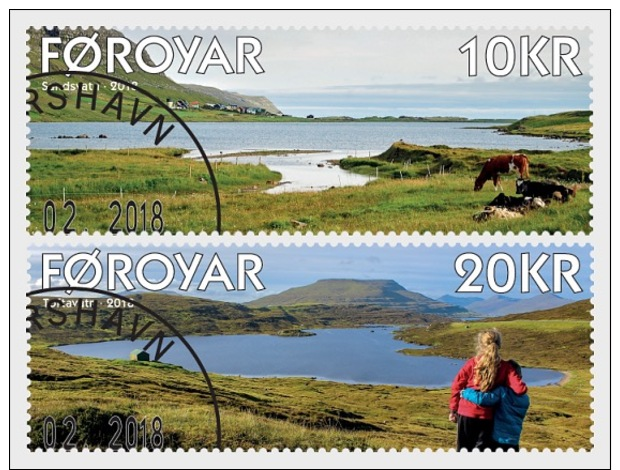 H01 Faroe Islands 2018 Sandsvatn Toftavatn USED MNH Postfrisch - Färöer Inseln