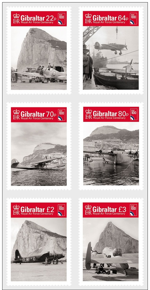 H01 Gibraltar 2018 RAF Centenary Airplanes MNH Postfrisch - Gibraltar