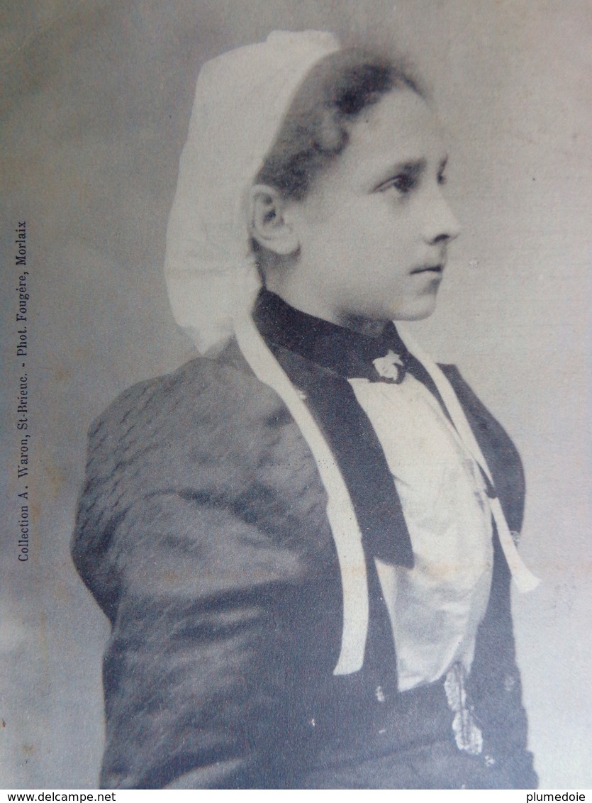 CPA  Jeune  FEMME De MORLAIX , COIFFE  MORLAISIENNE  1902    YOUNG FRENCH WOMAN WITH  BONNET COSTUME  EARLY  PC - Femmes