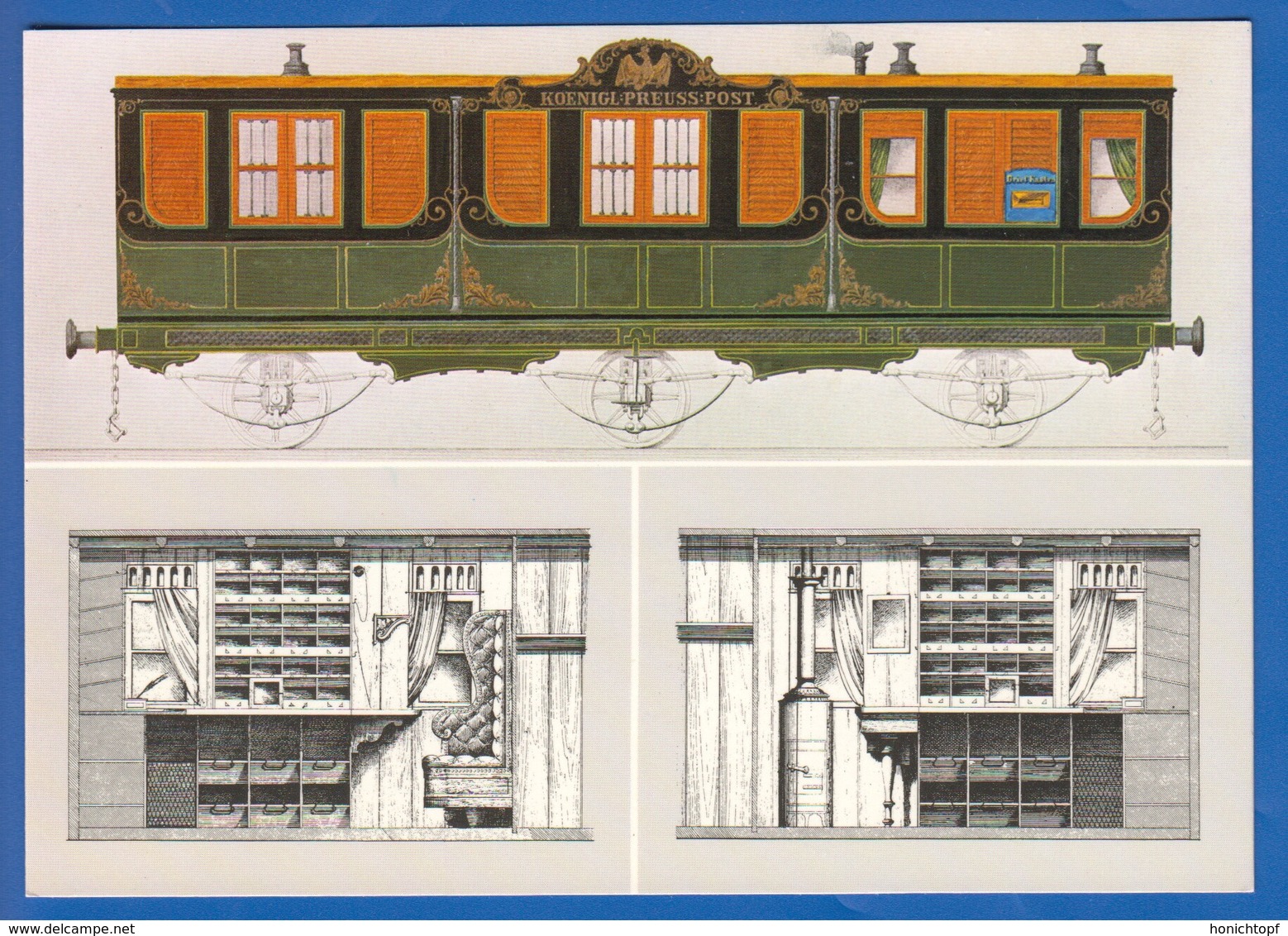 Lokomotive; Bahnpostwagen Preussen 1859 - Otros & Sin Clasificación